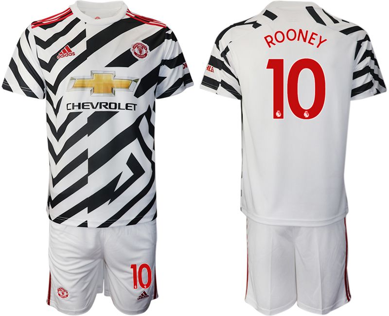 Men 2020-2021 club Manchester united away #10 white Soccer Jerseys